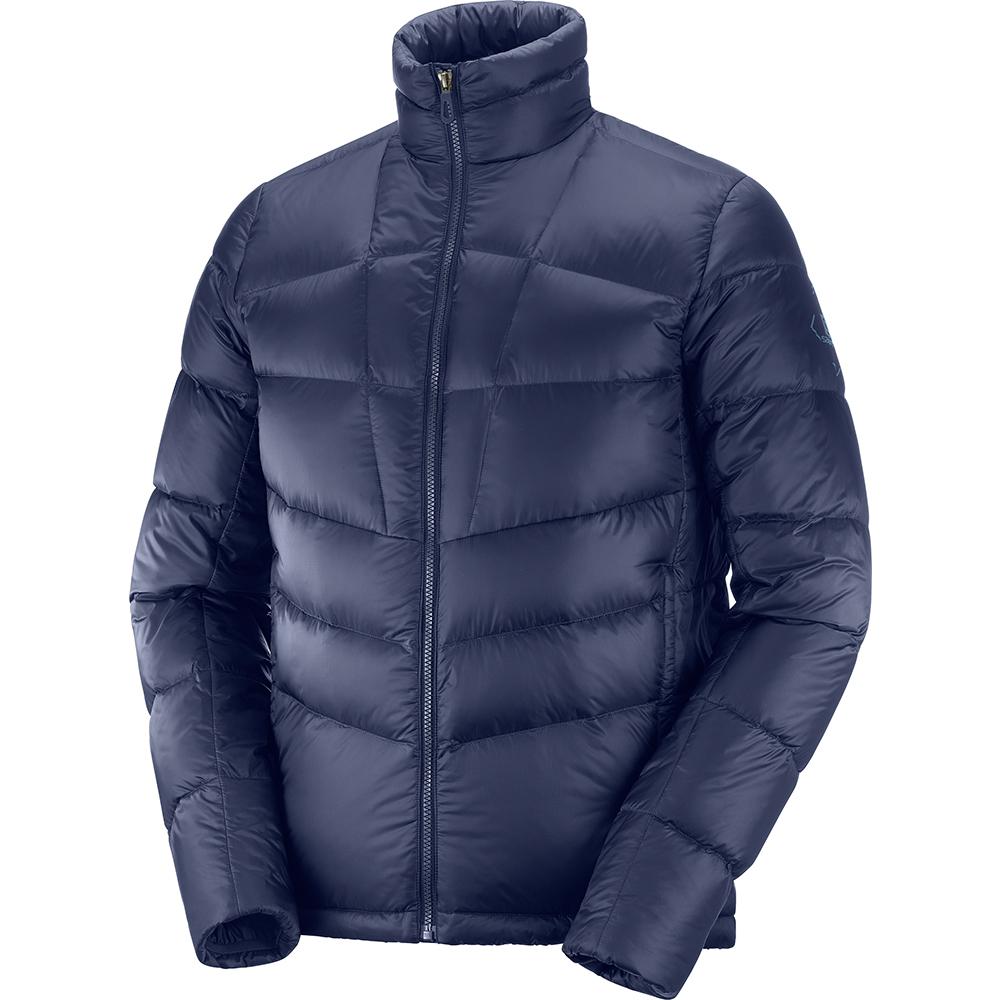 SALOMON TRANSITION DOWN M Philippines - Men's Jackets - Navy | 587306-SRC